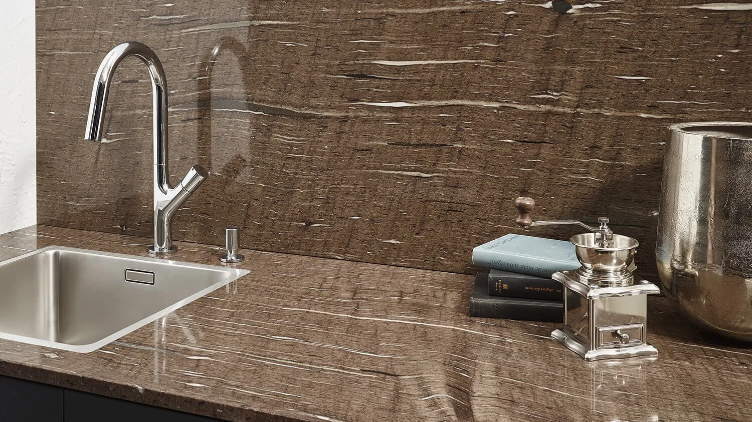 Lechner Naturstein Arbeitsplatte maron silk