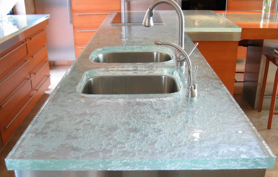 Design Glas Arbeitsplatte Pflege
