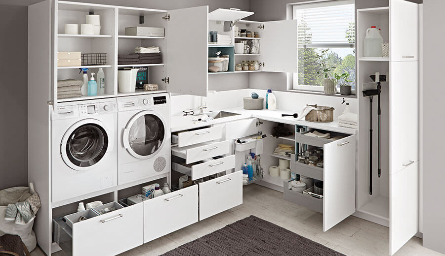 hauswirtschaftsraum im Küchenstudio Graf