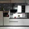 Küchenzeile Weiß Hochglanz Grifflos mit Privileg Elektrogeräten