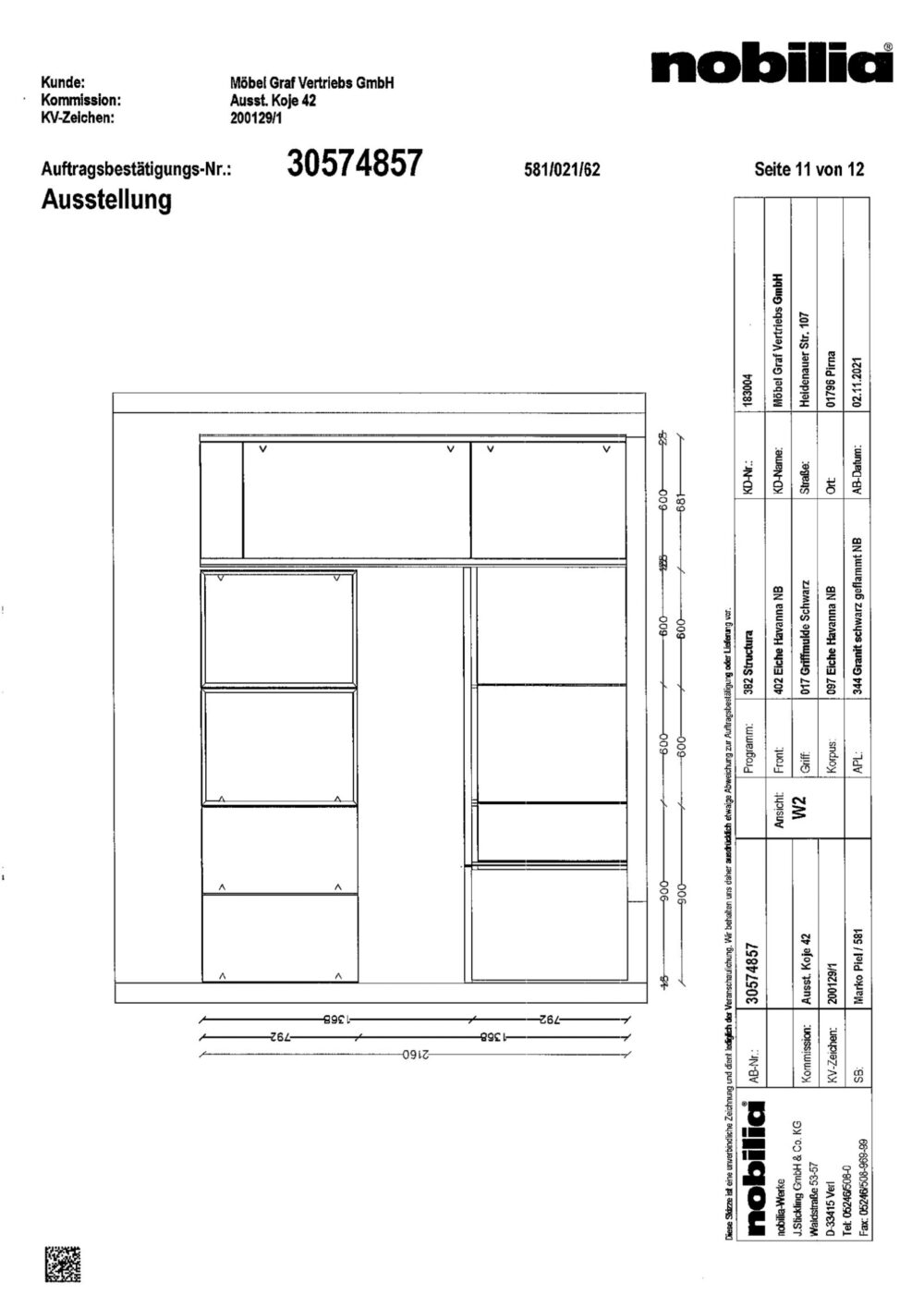 L-Küche Holz Structura – Bild 5