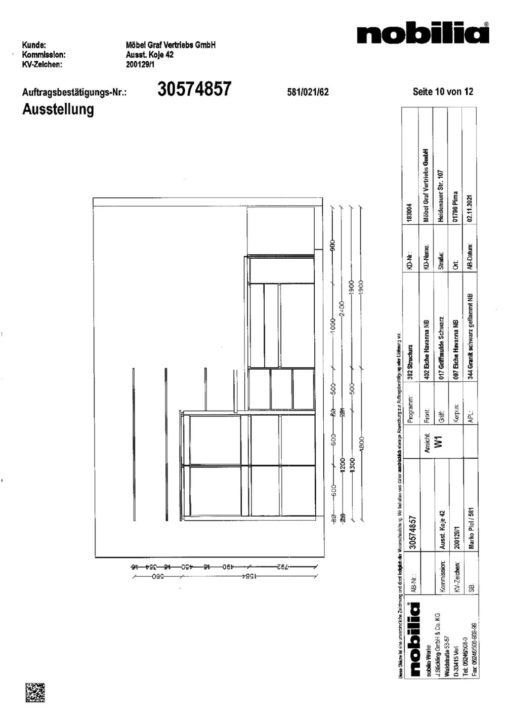 L-Küche Holz Structura – Bild 4